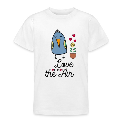 Lustiger Vogel in love - Teenager T-Shirt