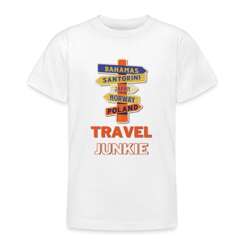 traveljunkie - i like to travel - Teenager T-Shirt