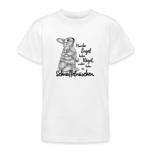 Kaninchen Hasen Zwergkaninchen Engel Liebe - Teenager T-Shirt