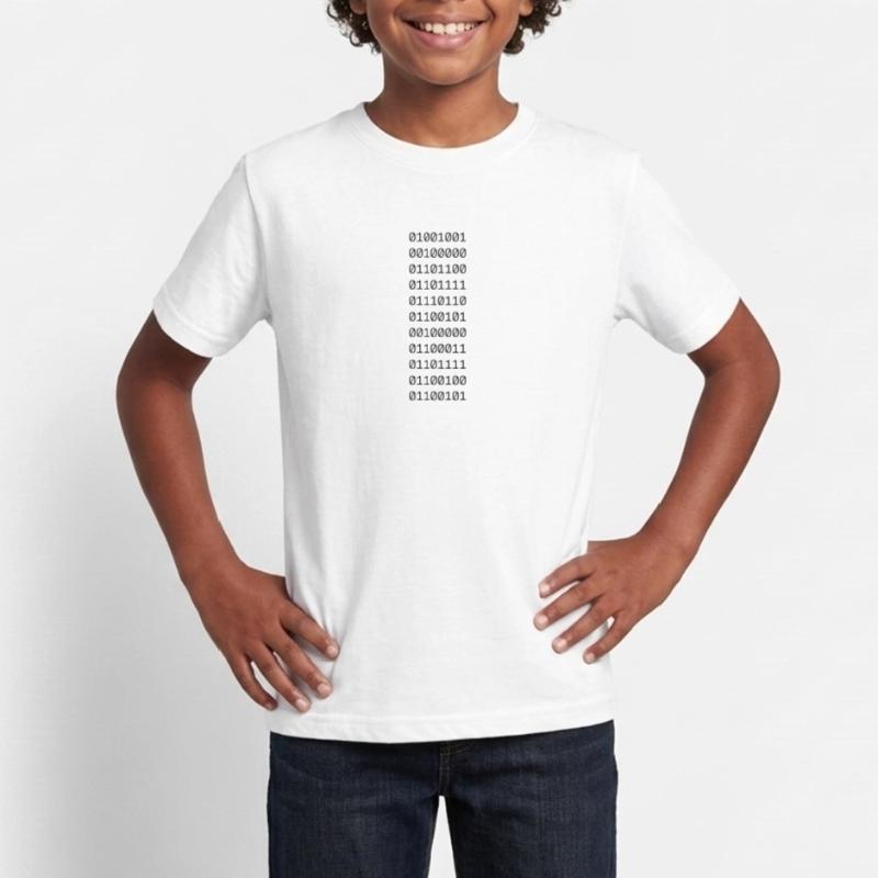 "I LOVE CODE" in binary data. Teenage T-Shirt