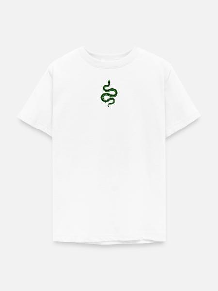Schlange von Via Gentile - Teenager T-Shirt - Weiß