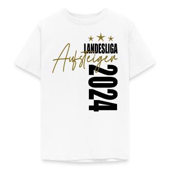 Aufsteiger Landesliga 2024 Aufstiegstrikot - Teenager T-Shirt - Weiß - Vorne - AI Model Teenager Male dark (155cm)