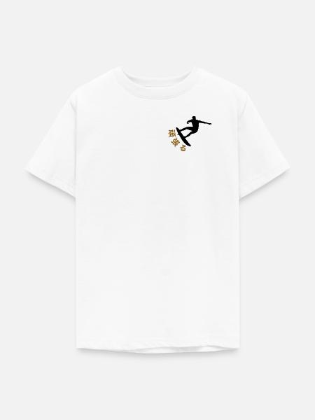 Japanische Surf-Motivation - Teenager T-Shirt - Weiß