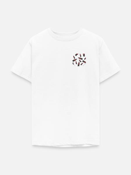Brusttasche Cola Geschenk Idee - Teenager T-Shirt - Weiß