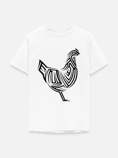 Huhn Tribal Tattoo - Teenager T-Shirt - Weiß