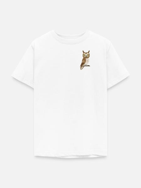 Süße Eule – niedliche Tier Illustration - Teenager T-Shirt - Weiß