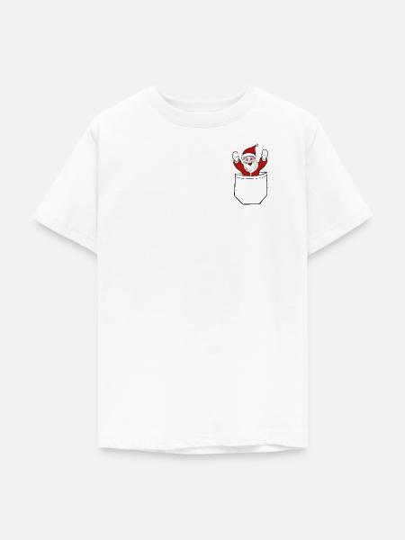 Taschen Santa transparent - Teenager T-Shirt - Weiß