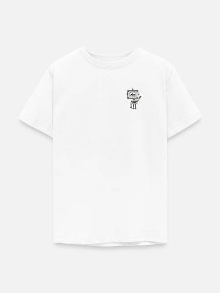 Roboter Johnny - Teenager T-Shirt - Weiß