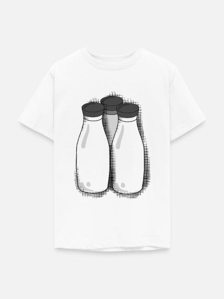 milch flasche - Teenager T-Shirt - Weiß