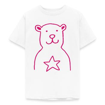 BAER STAR pink - Teenager T-Shirt - Weiß - Vorne - AI Model Teenager Male dark (155cm)