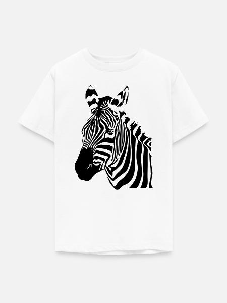 ZEBRA - Teenager T-Shirt - Weiß