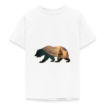 Bär Wald Natur - Geschenk - Teenager T-Shirt - Weiß - Vorne - AI Model Teenager Male dark (155cm)