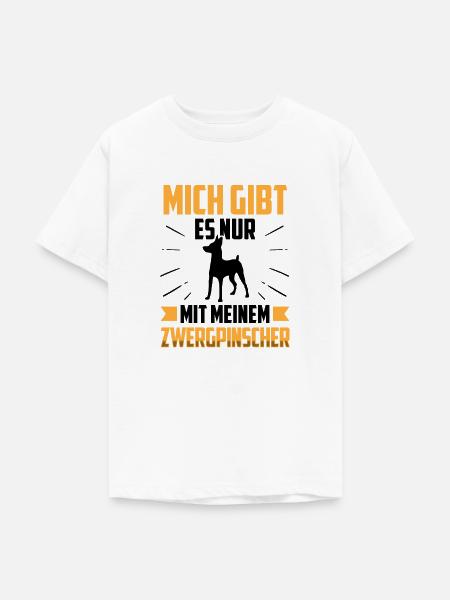 Nur mit meinem Zwergpinscher Pinscher - Teenager T-Shirt - Weiß