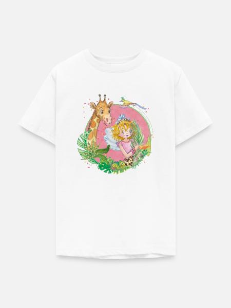 Prinzessin Lillifee mit Giraffe - Teenager T-Shirt - Weiß