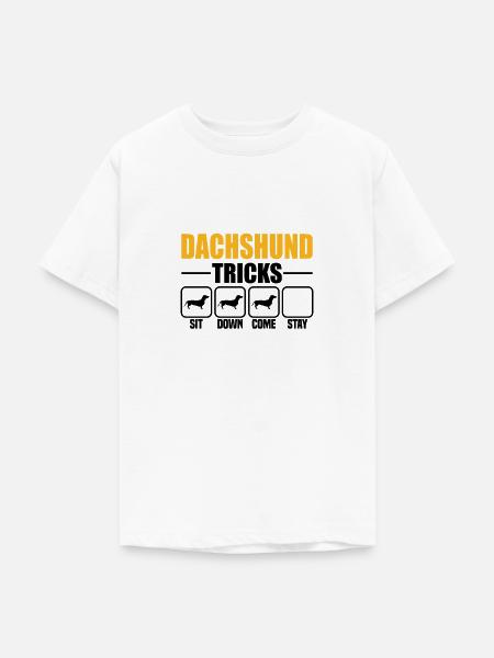 Dachshund Tricks - Teenager T-Shirt - Weiß