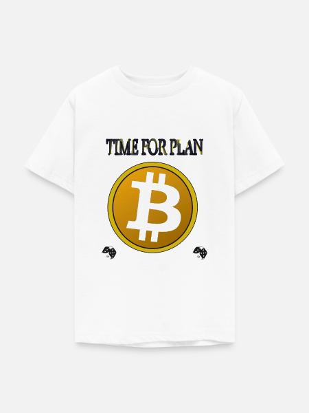 Bitcoin symbol plan - Teenager T-Shirt - Weiß