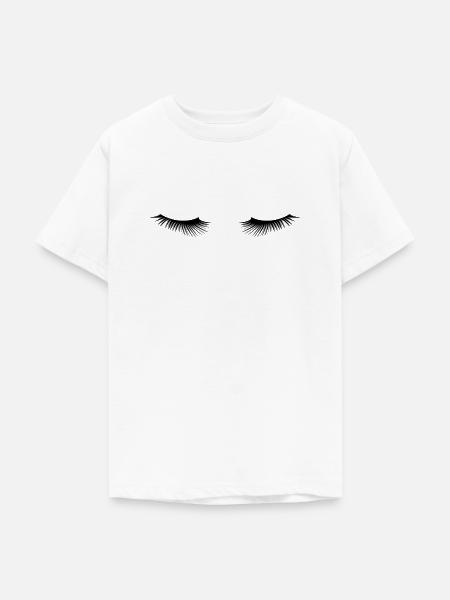 Wimpern - Teenager T-Shirt - Weiß
