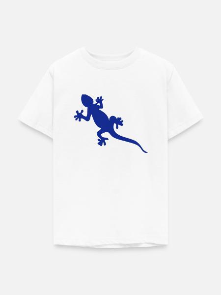geko - Teenager T-Shirt - Weiß