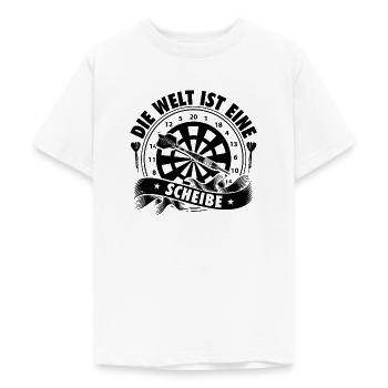 Dartscheibe | Darten Darter Dart Darts Geschenke - Teenager T-Shirt - Weiß - Vorne - AI Model Teenager Male dark (155cm)
