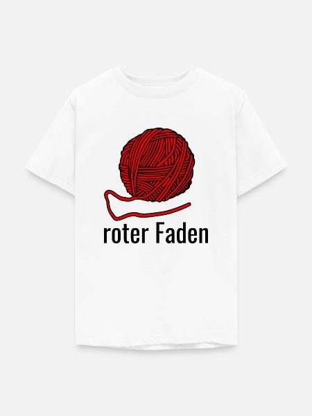Roter Faden - Teenager T-Shirt - Weiß