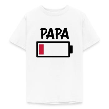 Papa - Akku leer - Teenager T-Shirt - Weiß - Vorne - AI Model Teenager Male dark (155cm)