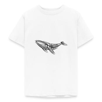 Wale Tribal Tattoo - Teenager T-Shirt - Weiß - Vorne - AI Model Teenager Male dark (155cm)