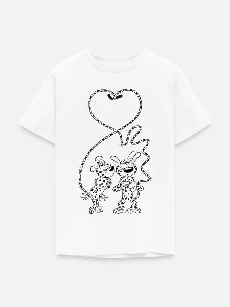 Marsupilami Herz - Teenager T-Shirt - Weiß