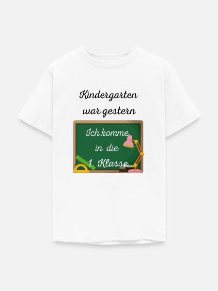 Einschulung Kindergarten war gestern - Teenager T-Shirt - Weiß