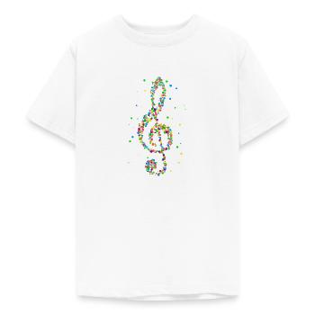 Musiker Violinschlüssel Notenschlüssel Musik - Teenager T-Shirt - Weiß - Vorne - AI Model Teenager Male dark (155cm)