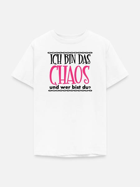 Ich bin das Chaos Geschenk - Teenager T-Shirt - Weiß