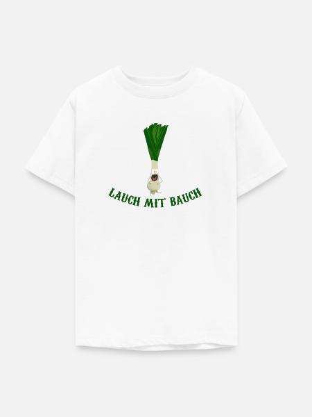 Lauch mit Bauch Cartoon - Teenager T-Shirt - Weiß