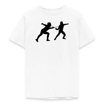 Fechten - Teenager T-Shirt - Weiß - Vorne - AI Model Teenager Male dark (155cm)