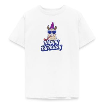 Alles Gute Geburtstag Lama Geburtstagsspruch Fun - Teenager T-Shirt - Weiß - Vorne - AI Model Teenager Male dark (155cm)