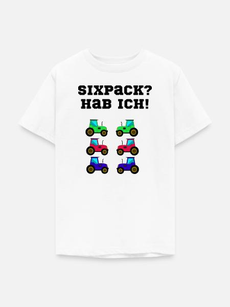 trecker sixpack kinder traktor - Teenager T-Shirt - Weiß