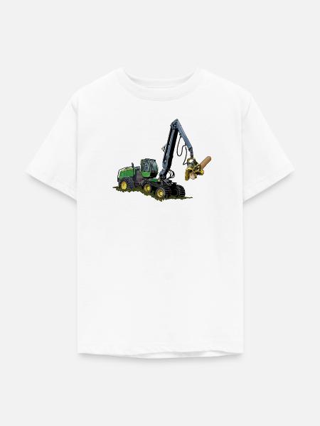 Harvester, Holzerntemaschine - Teenager T-Shirt - Weiß