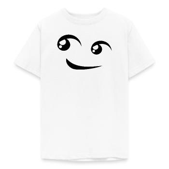 Zwinkerndes Minimalgesicht - Teenager T-Shirt - Weiß - Vorne - AI Model Teenager Male dark (155cm)