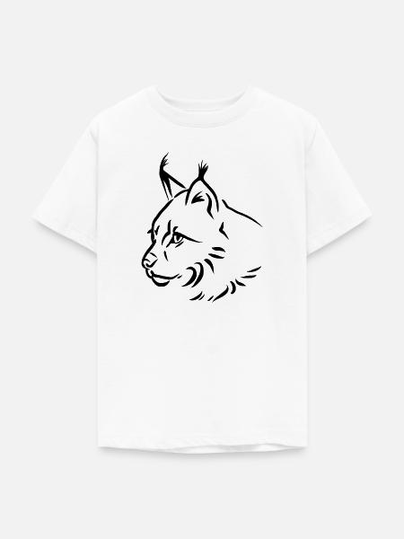 Luchs - Teenager T-Shirt - Weiß