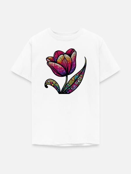 Tulpe - Teenager T-Shirt - Weiß