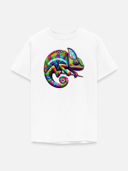 Chamäleon - Teenager T-Shirt - Weiß