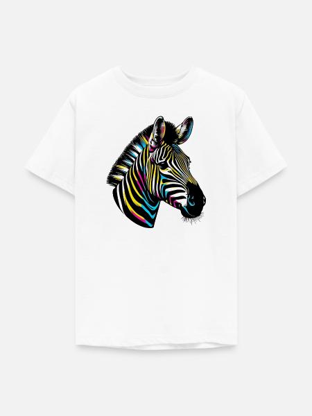 Zebra - Teenager T-Shirt - Weiß