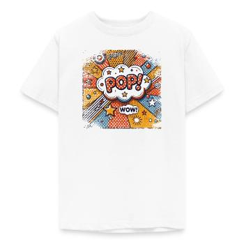Pop Art | trendy - Teenage T-Shirt - white - Front - AI Model Teenager Male dark (155cm)