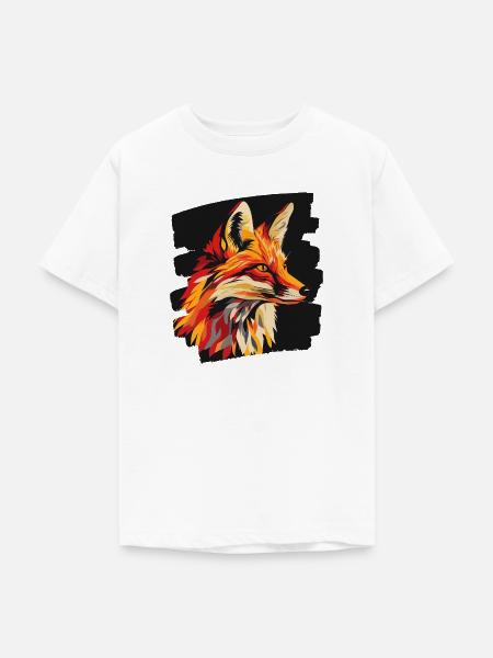 Fuchs Kunst - Teenager T-Shirt - Weiß