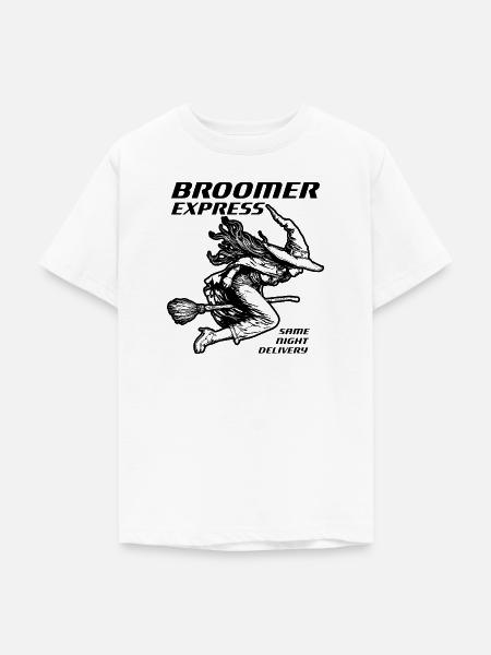 Witch Express Schwarzes Design - Teenager T-Shirt - Weiß