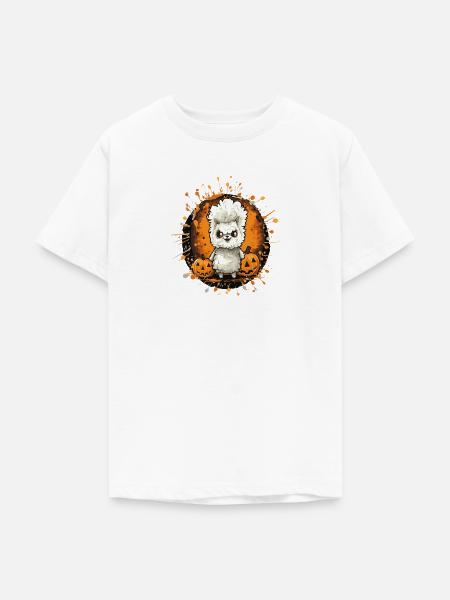 Lama Halloween Comic - Teenager T-Shirt - Weiß