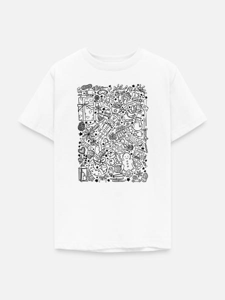 Weihnachtliches Gewimmel - Teenager T-Shirt - Weiß