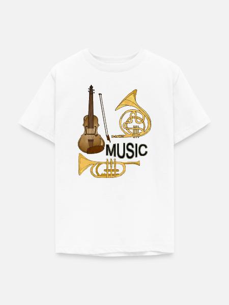 Musikinstrumente - Teenager T-Shirt - Weiß