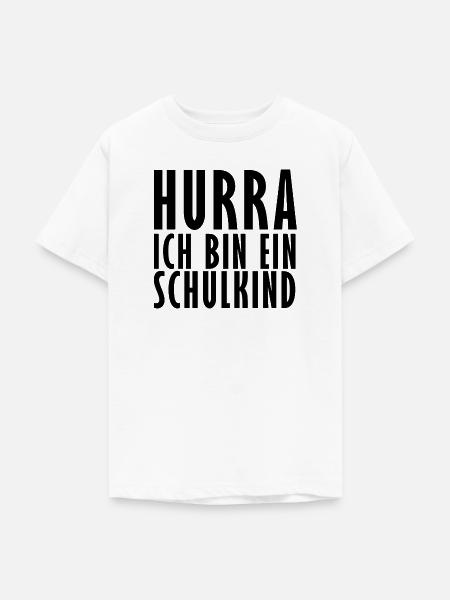 Hurra ich bin ein Schulkind - Teenager T-Shirt - Weiß