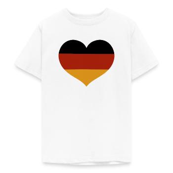 Deutsche herzförmige Flagge - Teenager T-Shirt - Weiß - Vorne - AI Model Teenager Male dark (155cm)