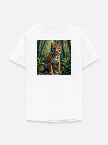 TIGER - Teenager T-Shirt - Weiß