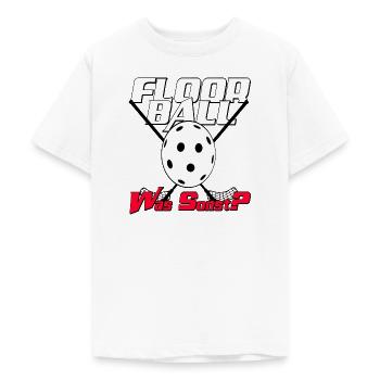 Floorball ....was sonst? - Teenager T-Shirt - Weiß - Vorne - AI Model Teenager Male dark (155cm)